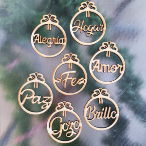 Esferas planas "Navidad es..."